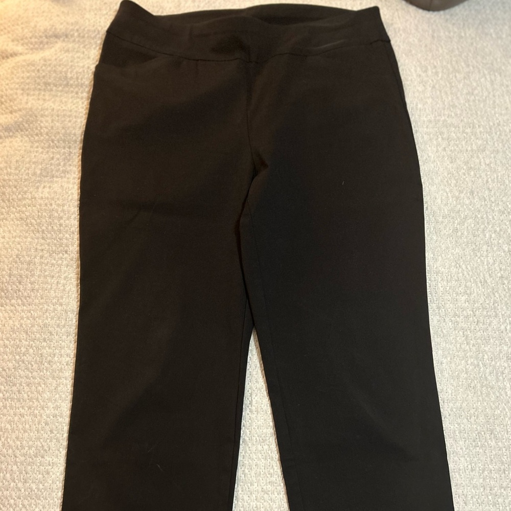 Chico’s Perfect Stretch Josie Slim Crop Pants with Embroidered Hem Suze 1.5 New
